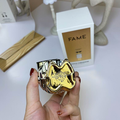 Fame gold bottle close-up